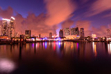 Fototapeta  - Miami - Dwntown Skyline view from Bayside Marina