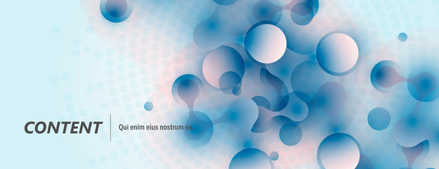 Fototapete - Molecular structures background and technology vector illustration