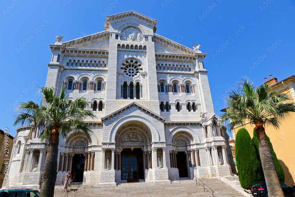 Obraz na płótnie Monaco Cathedral (Cathedrale de Monaco) in Monaco-Ville, Monaco w salonie