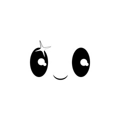 Aufkleber - happy face icon. Element of anime face icon for mobile concept and web apps. Anime happy face icon can be used for web and mobile