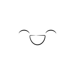 Aufkleber - Smile face icon. Element of anime face icon for mobile concept and web apps. Anime Smile face icon can be used for web and mobile
