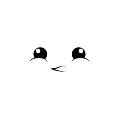 Aufkleber - Smile face icon. Element of anime face icon for mobile concept and web apps. Anime Smile face icon can be used for web and mobile