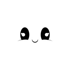 Aufkleber - Smile face icon. Element of anime face icon for mobile concept and web apps. Anime Smile face icon can be used for web and mobile