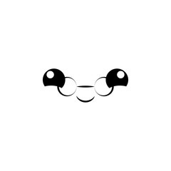 Aufkleber - Smile, glasses icon. Element of anime face icon for mobile concept and web apps. Anime Smile, glasses icon can be used for web and mobile