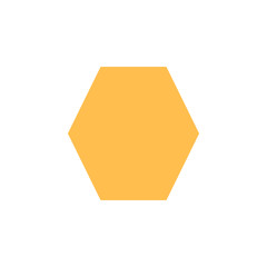 Poster - hexagon icon. Element of material arrow symbol icon for mobile concept and web apps. Color hexagon icon can be used for web and mobile