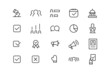 election line icons. vector linear icon set.