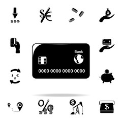Poster - credit card icon. Finance icons universal set for web and mobile