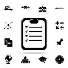 Poster - checklist icon. Education icons universal set for web and mobile