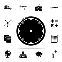 Poster - clock icon. Education icons universal set for web and mobile