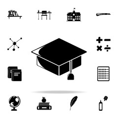 Poster - graduate's cap icon. Education icons universal set for web and mobile