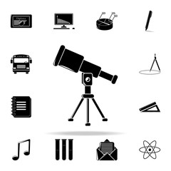 Poster - telescope icon. Education icons universal set for web and mobile