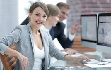 Poster - portrait of successful business women in the workplace