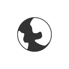 Poster - earth globe isolated simple icon