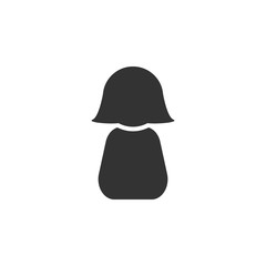Poster - girl avatar isolated simple icon
