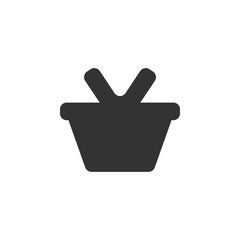 Poster - shopping basket isolated simple icon