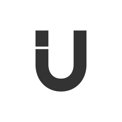 Poster - text letter u  isolated simple icon