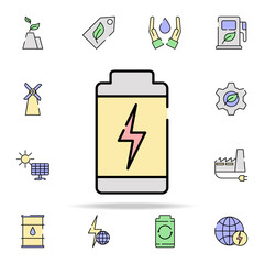 Poster - Battery icon. sustainable energy icons universal set for web and mobile