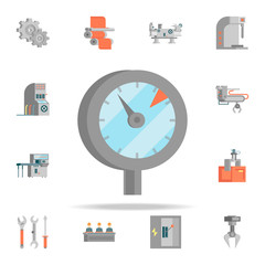 Poster - colored manometer production icon. Production icons universal set for web and mobile
