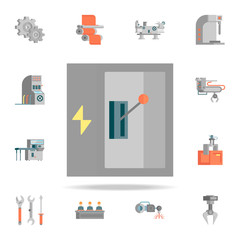 Poster - colored switch production icon. Production icons universal set for web and mobile