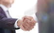 © ASDF - Two businessman shaking hands greeting each other