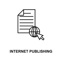 Poster - internet publishing line icon