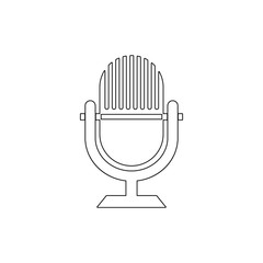 Poster - Microphone icon. Element of media for mobile concept and web apps illustration. Thin line icon for website design and development, app development