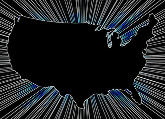 United States of America Abstract Ray Background