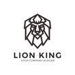 Geometric lion logo design