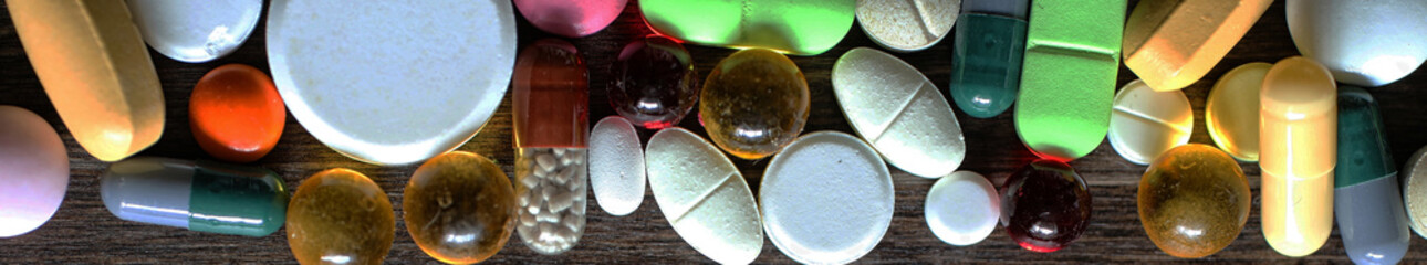 Wall Mural - Long background of  medications