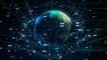 global network illustration symbolizing global IT