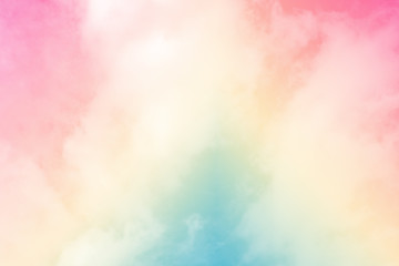 Wall Mural - sun and cloud background with a pastel colored