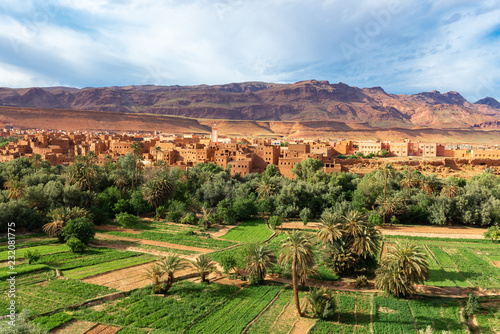 Fotomural Town and oasis of Tinerhir, Morocco