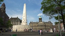 The Dam Square, The National Monument And The Royal Palace Amsterdam