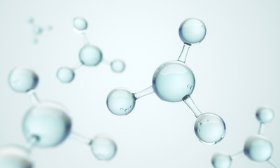 genetic molecule or atom, Abstract structure for Science or medical background.