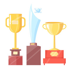 Wall Mural - awards for sport achievements isolated on white