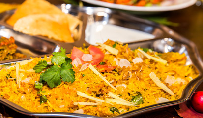 Traditional indian meal - thali