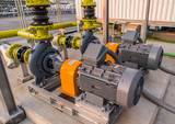 Fototapeta Tęcza - Water pump motor Pressure in factory Industrial