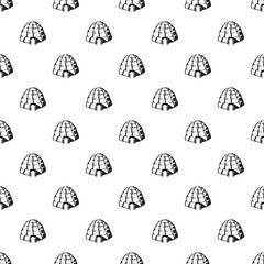 Poster - Eskimo igloo pattern seamless repeat background for any web design