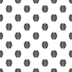 Poster - Top view brain pattern seamless repeat background for any web design