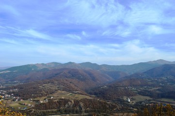 landscape of the village in autumn
