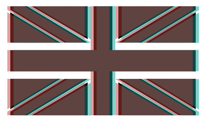 Wall Mural - British flag color channel effect background vector