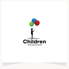 Poster - Kids Balloon Logo, Children Logo Designs Template