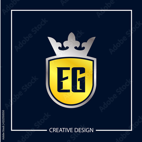 Initial Letter EG Logo Template Design Vector Illustration Tableau sur Toile