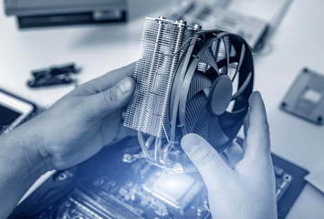 Poster - Installing or repair the air cooling system of the PC processor.