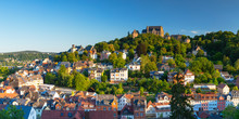 View Of Landgrafenschloss And Town, Marburg, Hesse, Germany