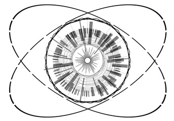 Poster - Hud elements,graph.Vector illustration.Head-up display elements for the web.