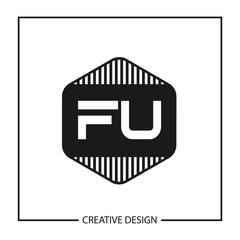 Initial Letter FU Logo Template Design Vector Illustration