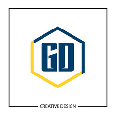 Initial Letter GD Logo Template Design Vector Illustration