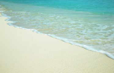 Sea wave on the sandy beach.