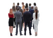 © ASDF - Back view group of business people. Rear view. Isolated over white background.